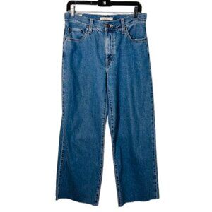 Levi's Baggy Wide Leg Dad Jeans Slouchy Mid Rise Crop Medium Wash 27